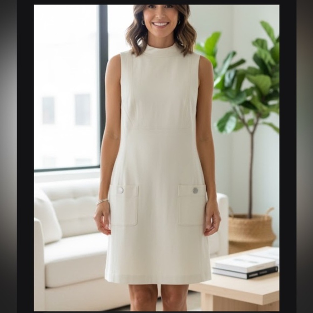 White House Black Market Cream Dress